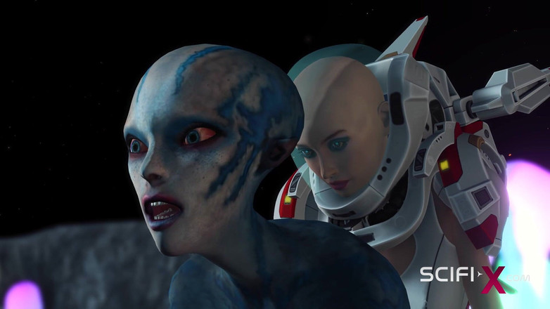 SciFi-X transgender: एक्सोप्लैनेट पर हॉट एलियन सेक्स! एक विदेशी की स्ट्रैपआन के साथ स्पेससूट में स्पेसवुमन द्वारा चुदाई