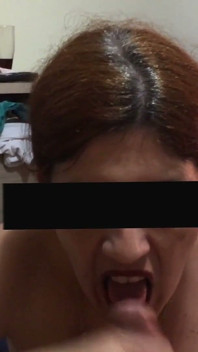 Redhead Wife Jerks off and Receives Cum Cum in Mouth