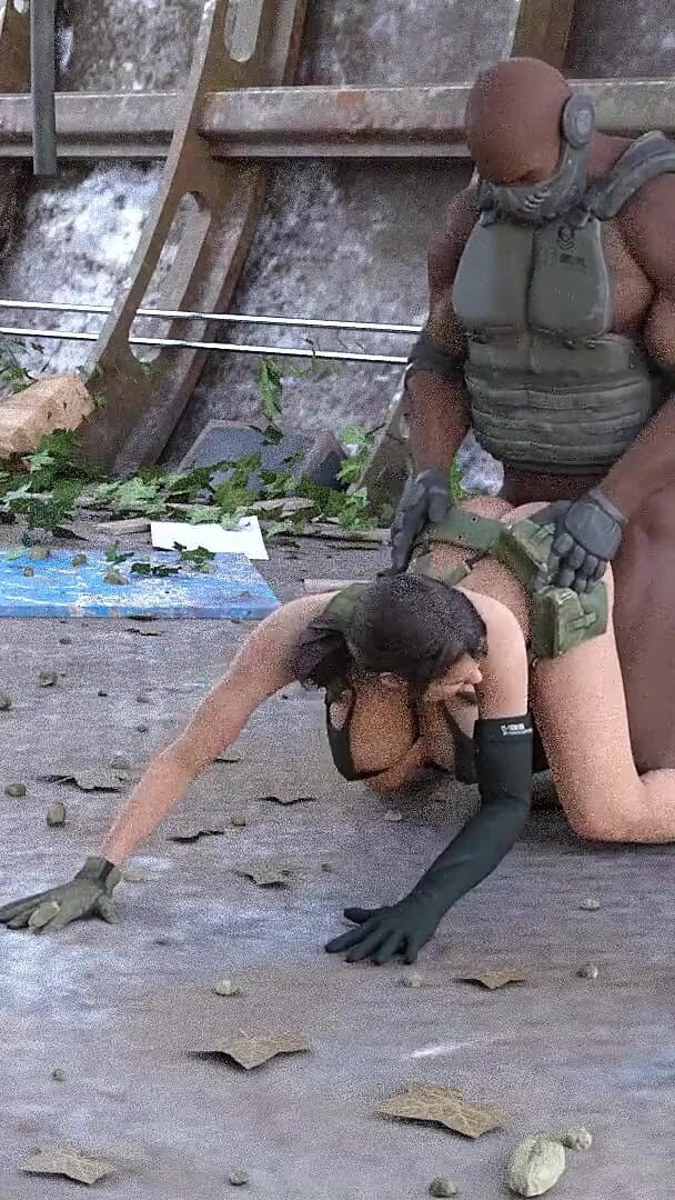 Sassy comics: Metal Gear Solid 5 - Silencioso fodido no cu por Soldado Inimigo - 3D...