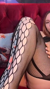 Teenager in Stockings Fucks Pussy to Froth, Footfetish