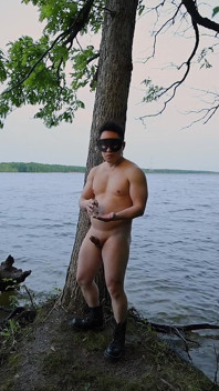 Lakeside Muscle Worship Flexing My Massive Biceps, Ripped Abs, and Juicy Ass Before an Explosive Cum Tasting Finale