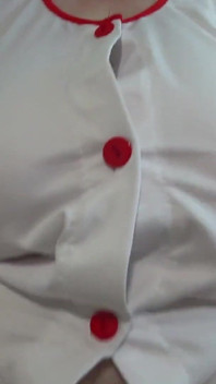 Gorgeous Big Boobs of a Nurse in Front of My Eyes Close-up. Old MILF Saggy Tits.