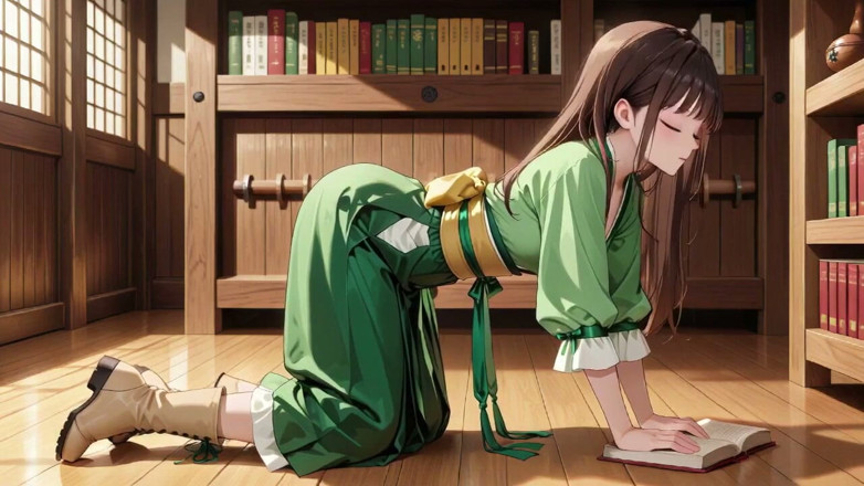 Tay Swift X: Kneeling on Tatami with a Short, Her Eyes Are Hazy....