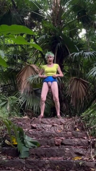 Walking up Old Stairs in the Hawaiian Rainforest