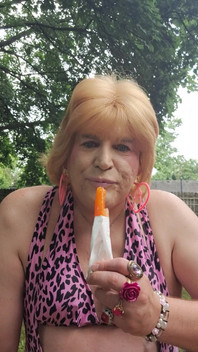Sucking on a Popsicle Outside!