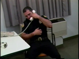 Gays Case: Manly cop fucks a horny gay stud in his office