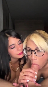 2 whores share my cock