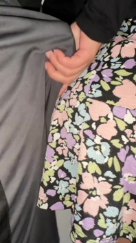 She Grabs the Penis of a Stranger with a Huge Erection.