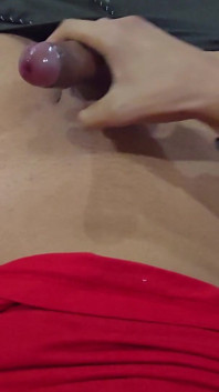 Young Slim Thin Latino Boy Has His Dick Out in the Living Room