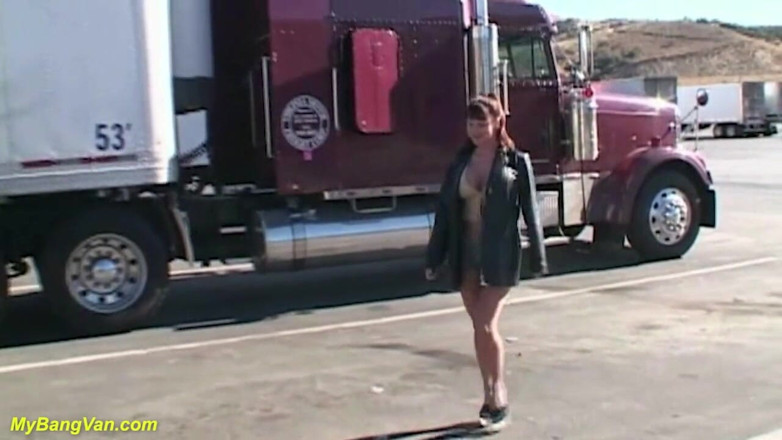 My Bang Van: Crazy MILF rough bangvan DP fucked