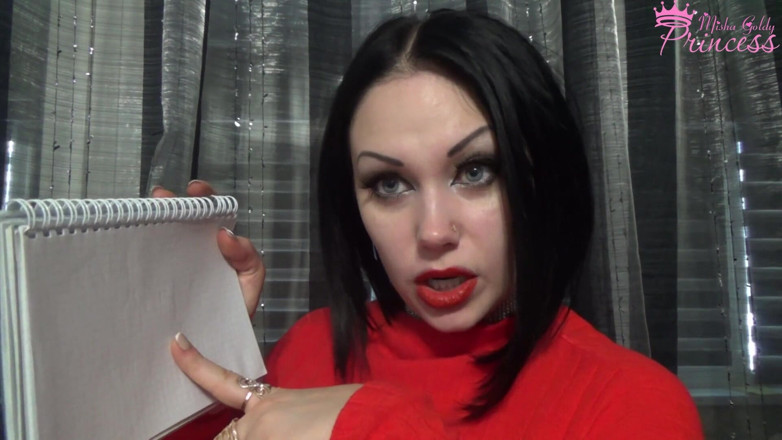 Goddess Misha Goldy: Transforming you to the paper &amp; kissing