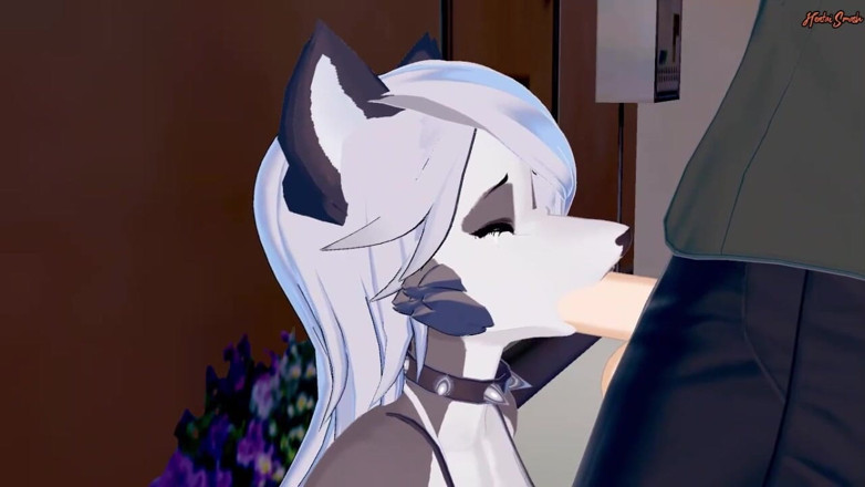 Hentai Smash: Loona wird gegen eine wand gefickt, bevor sie einen schwanz...