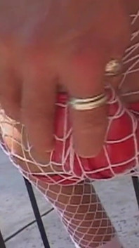 Caged Blonde Cougar Gets Leashed and Drilled Deep
