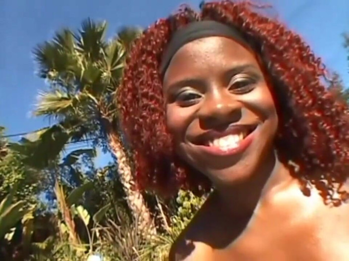 Africans Orgasm: Ebony slut hardly fucked by two white cocks
