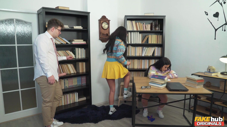 Fakehub Originals: Fakehub Originals - Bilik Belajar Shag, Dua Nerd Kotor Erica Black...