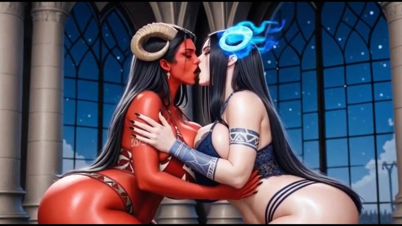 Hot girl dancing: 177 - królowa demonów karze swoje sługi, animacja Ai
