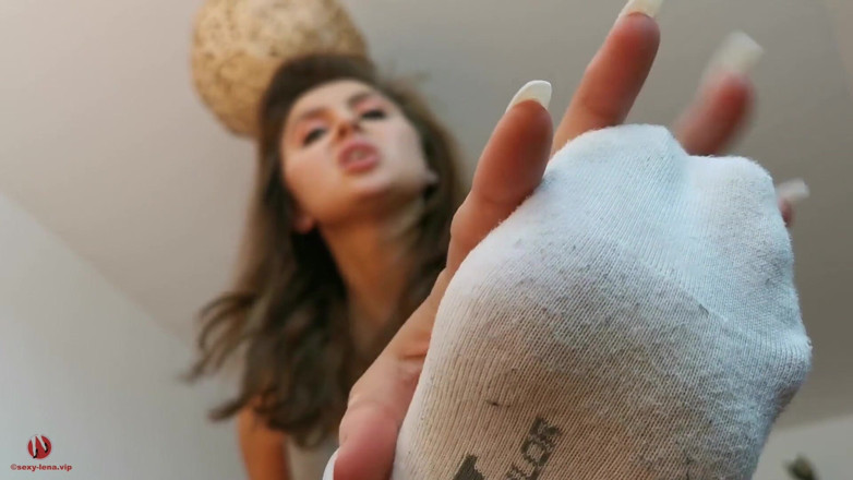 Goddess Lena: Dirty and stinky white socks