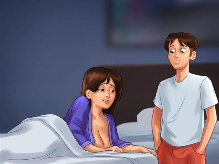 Future Money Man: แม่เลี้ยงเงี่ยนรักควยของฉันถูหีเธอด้วยกางเกงใน Summertime Saga