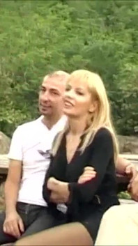 Outdoor sex with horny blonde