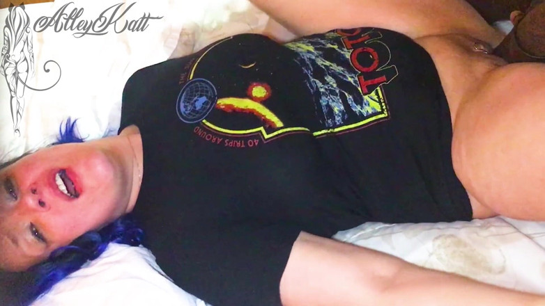 AlleyKatt: AlleyKatt cums, squirts w BBC creampie 2