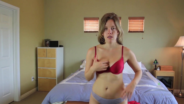 ATK Fans (Hairy): Anna strips out of her red nightie and finger fucks...