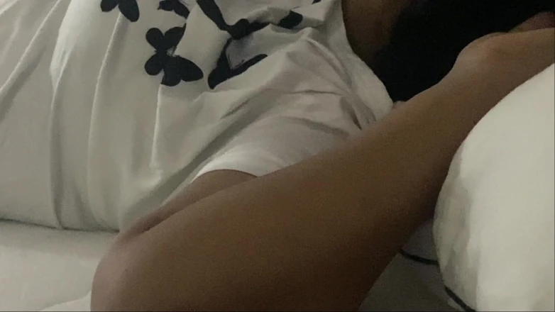 She Operating Mobile and Scrolling up and Down