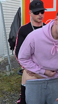 I Fucked My Gay Bitch Bareback in Public Parking Lot - Risky Outdoor Fuck