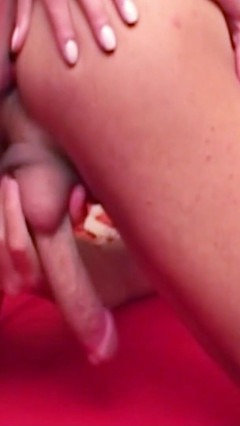 Skinny Shemale Fucks Horny Neighbor Anal and Cums