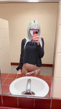 Teen Amber Got Fingered in a Public Restroom