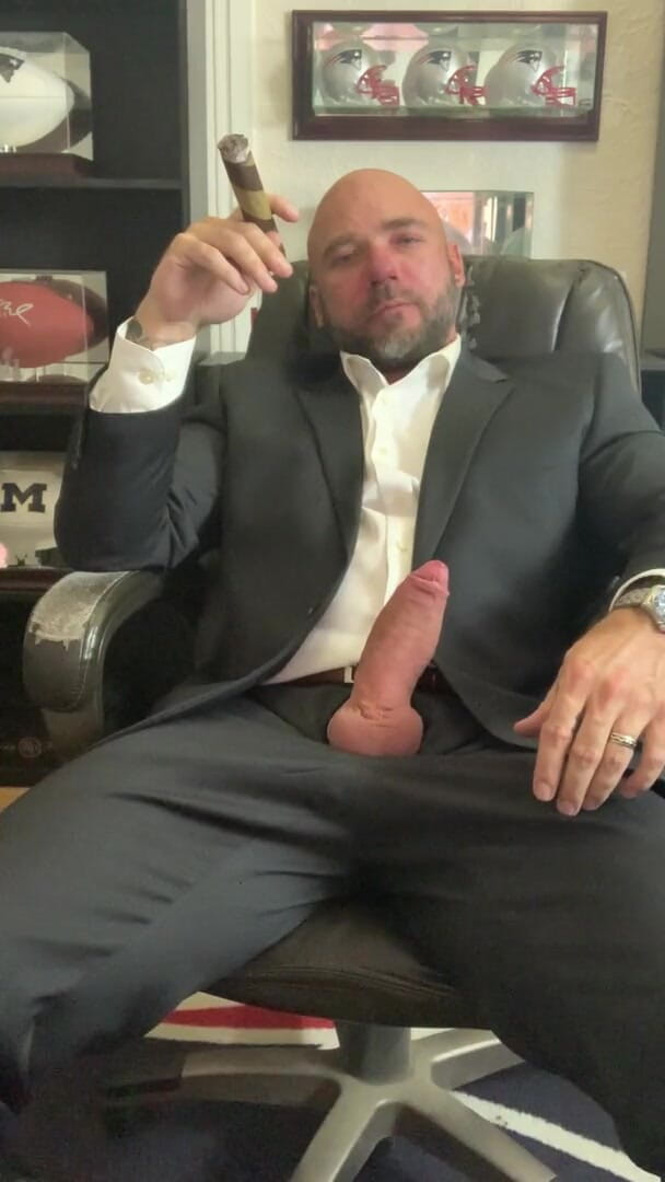 MasculineJason - Jason Collins: Cigar smoking with a raging hard-on!