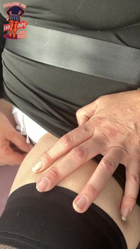 Slut in Car Butt Plug and Big Tits for French Bitch Lady Oups