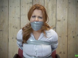 Gag Attack!: Lisa Scott - PVC tape gagged