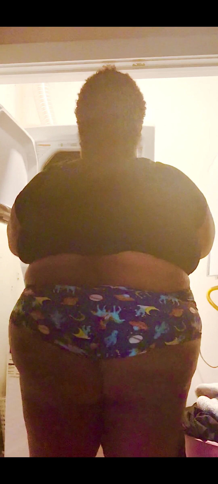 Monique Starr: You Catch Your Hot, Tall, BBW, Ebony, Step-mom Doing Laundry...