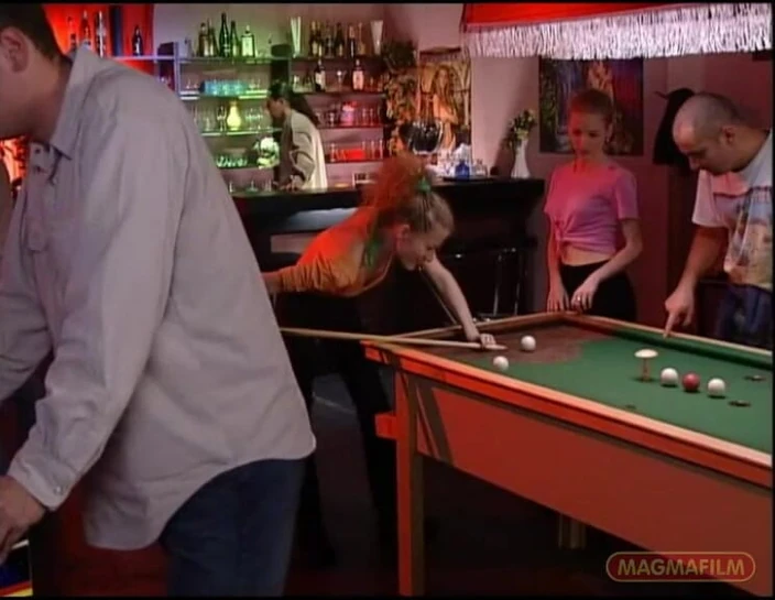 Magmafilm: The Bravest of the Three Girlfriends in the Billiard Salon...