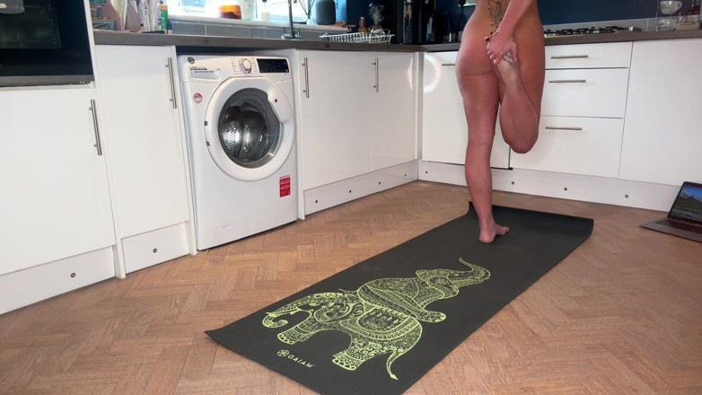 Mr Money Shot & Zoe Grey: Yoga nu dans la cuisine avec vue sur mon cul...
