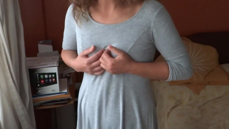 Ardientes69: My 58-year-old Latina wife exhibiting her boobs to get them to...