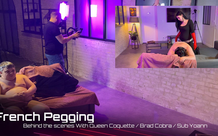 Queen Coquette: เบื้องหลังฉากที่ถูกขังซับโดนควยปลอมของนายหญิงของเขาทําลาย - BDSM - French Pegging