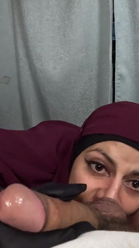 Full Hijabi Covered Rough and Soppy Deepthroat Mia Niqab