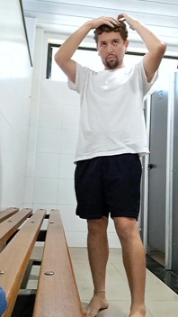 I Almost Got Caught Showing off Inside the Shower Room Where the Truck Drivers Bathe.