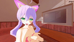 Hentai_Smash: Šukání roztomilé kočičí dívky Rosia z tvé POV, stříkání do...