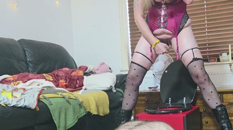 Phoenix and Flame: Femdom Blonde MILF Has Fun With Watersports On Partner Restrained...