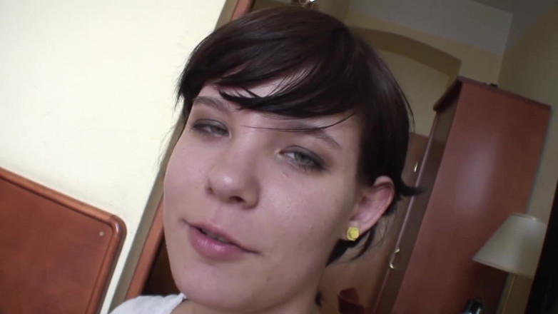 Toy Sluts: Brunette teen plays with glass dildo