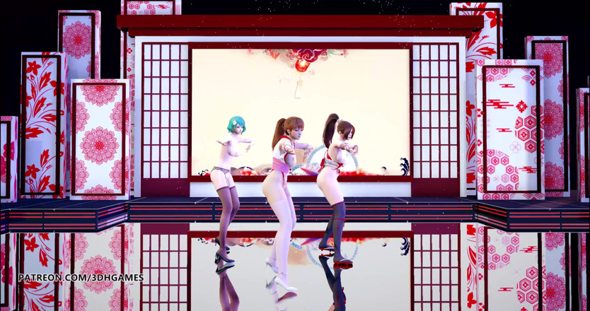 3D-Hentai Games: Gigareolevo - залежність від голого танцю mai shiranui tamaki kasumi doa