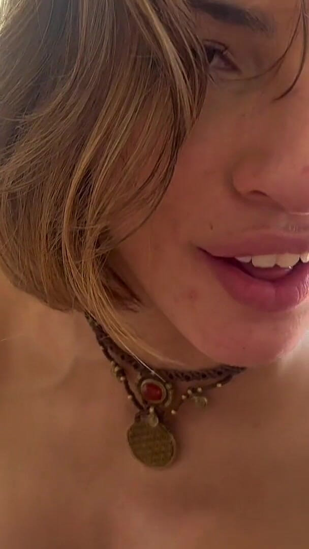 Horny Brunette Suck All the Big Load of My Big Cock with Her Mouth (Valentino Roca)