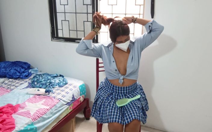 Goky: 彼女の猫を自慰行為する18歳の女子高生、彼女は犯されることを熱望しています