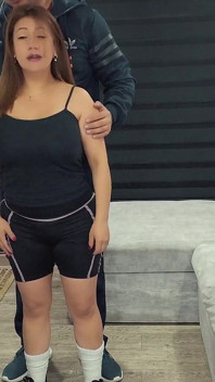 Hot MILF Latina Client Fucks Her Dominant Personal Trainer and Gets a Rough Creampie After Workout