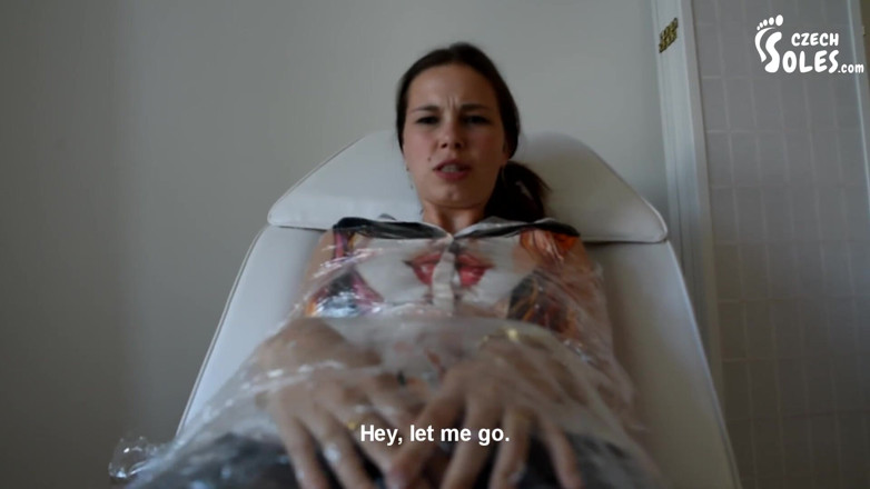 Czech Soles - foot fetish content: Tied up, submissive and having her feet tickled and worshiped,...