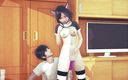 Waifu club 3D: Neko girl likes to cum from a pink vibrator