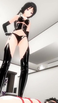 Bajo los tacones de la amante en primer plano 3D hentai