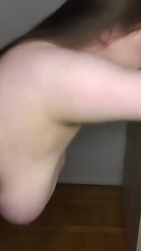 Shaking My Stomach and Breasts Hard, Side View